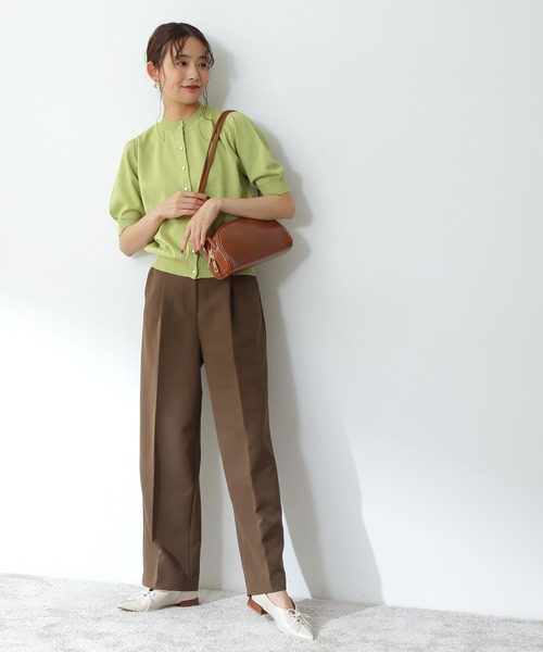 N.（N. Natural Beauty Basic）（エヌエヌナチュラルビューティーベーシック）の「◆パワーショルダーカーディガン（カーディガン/ボレロ・レディース・オフホワイト/ブラック/ライム・MEDIUM）」の8枚目の写真