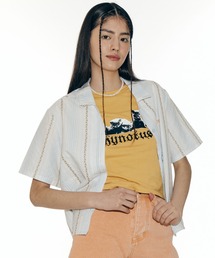 【WHYNOTUS/ワイノットアス】Tiny Flower Striped Shirts タイニーフラワーストライプドシャツ