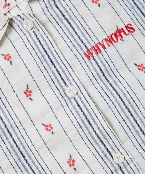 bonjour records（ボンジュールレコーズ）の「【WHYNOTUS/ワイノットアス】Tiny Flower Striped Shirts タイニーフラワーストライプドシャツ（シャツ/ブラウス・レディース・オレンジ/ブルー・FREE）」の12枚目の写真
