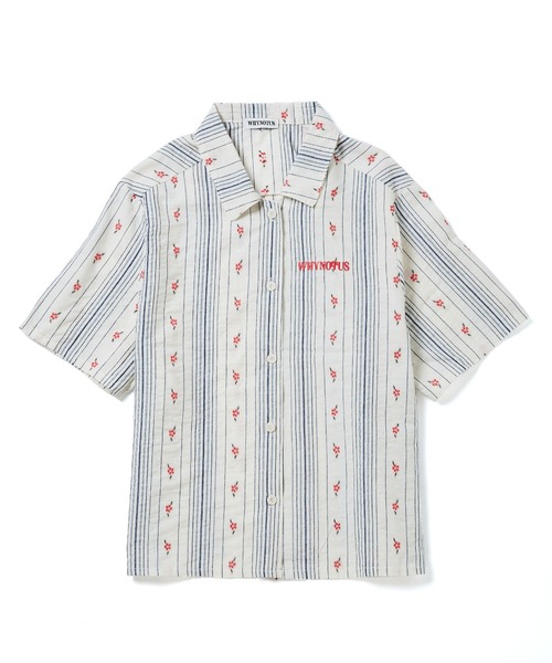 bonjour records（ボンジュールレコーズ）の「【WHYNOTUS/ワイノットアス】Tiny Flower Striped Shirts タイニーフラワーストライプドシャツ（シャツ/ブラウス・レディース・オレンジ/ブルー・FREE）」の17枚目の写真