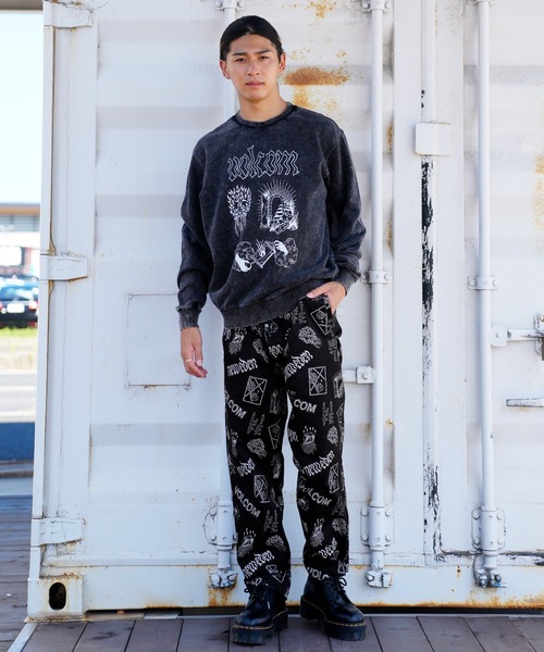 VOLCOM(ボルコム)の「VOLCOM/ボルコム アーティストコラボ クルーネックトレーナー/スウェット A4632204(スウェット・メンズ・ブラック・S/M/L/XL)」の5枚目の写真