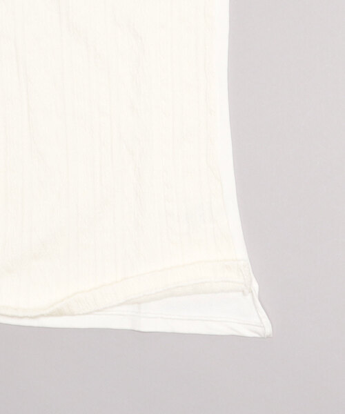 FranCisT_MOR.K.S.（フランシストモークス）の「FranCisT_MOR.K.S. /フランシストモークス/ HITENTION CABLE KNIT V NECK LS /MC2978（Tシャツ/カットソー・メンズ・ブラック/ホワイト・3/4/2）」の4枚目の写真