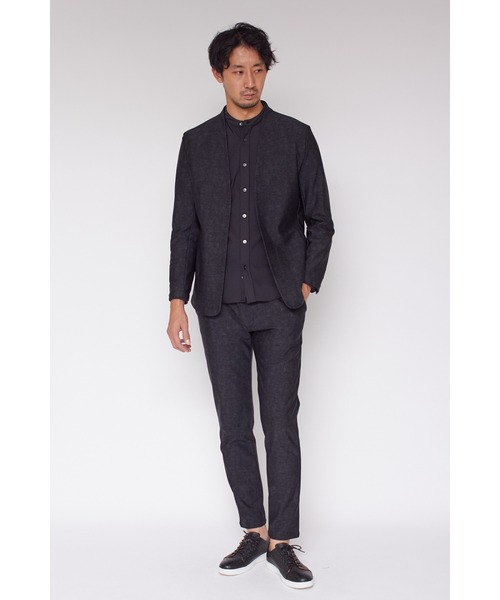 TORNADO MART（トルネードマート）の「HIGH STREET∴ヒートパフォーマーノーカラージャケット（ノーカラージャケット・メンズ・グレー系その他2・L）」の5枚目の写真