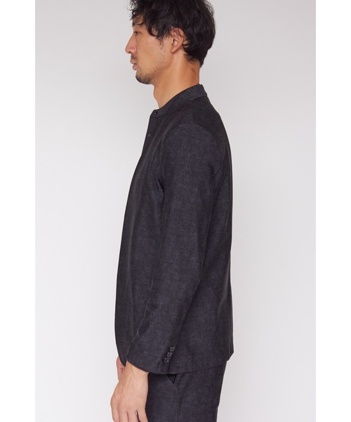 TORNADO MART（トルネードマート）の「HIGH STREET∴ヒートパフォーマーノーカラージャケット（ノーカラージャケット・メンズ・グレー系その他2・L）」の6枚目の写真