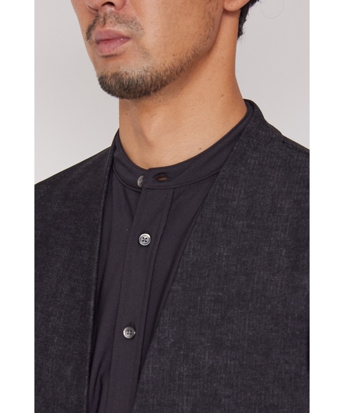 TORNADO MART（トルネードマート）の「HIGH STREET∴ヒートパフォーマーノーカラージャケット（ノーカラージャケット・メンズ・グレー系その他2・L）」の8枚目の写真