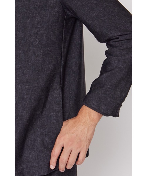 TORNADO MART（トルネードマート）の「HIGH STREET∴ヒートパフォーマーノーカラージャケット（ノーカラージャケット・メンズ・グレー系その他2・L）」の10枚目の写真