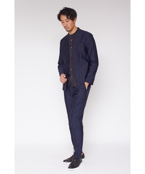 TORNADO MART（トルネードマート）の「HIGH STREET∴ヒートパフォーマーノーカラージャケット（ノーカラージャケット・メンズ・グレー系その他2・L）」の3枚目の写真