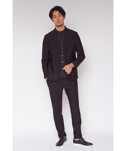 TORNADO MART（トルネードマート）の「HIGH STREET∴ヒートパフォーマーノーカラージャケット（ノーカラージャケット・メンズ・グレー系その他2・L）」の4枚目の写真