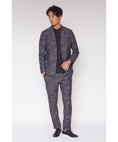 TORNADO MART（トルネードマート）の「HIGH STREET∴ヒートパフォーマーノーカラージャケット（ノーカラージャケット・メンズ・グレー系その他2・L）」の2枚目の写真