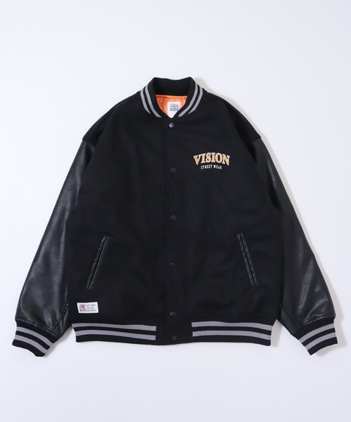 美品　Funk Wear スタジャン レザー袖　bboy ストリート　90s' 美品 Funk Wear スタジャン レザー袖 bboy ストリート 90s´