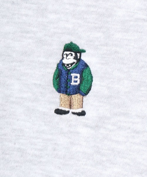 BEN DAVIS（ベンデイビス）の「BEN DAVIS/ベンデイビス ビッグシルエット ヘビーウェイト 裏起毛 ミニゴリラ ワンポイント刺繍 スウェット トレーナー（スウェット・メンズ・ベージュ/オートミール/ブルーグリーン/チャコール・M/L/XL）」の11枚目の写真