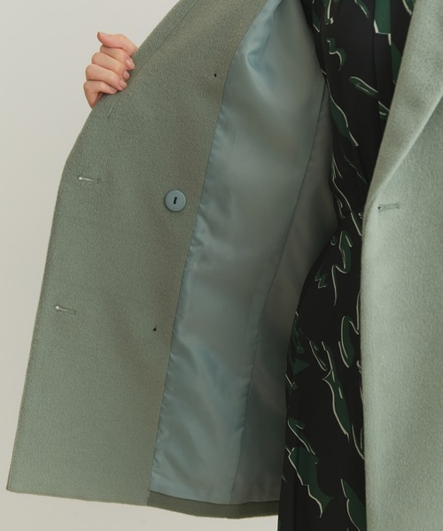VIS（ビス）の「ウールライクジャケットコート（チェスターコート・レディース・チャコールグレー/グリーン・S/M）」の11枚目の写真
