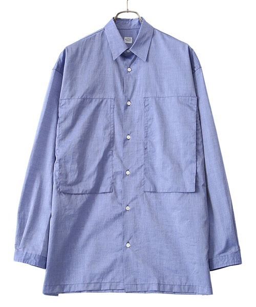 E.TAUTZ（イートウツ）の「E.TAUTZ / イートウツ：CORE LINEMAN SHIRT：XSHI01-2009[MUS]（シャツ/ブラウス・メンズ・ホワイト/ネイビー/ブルー系その他・S）」の3枚目の写真