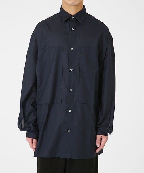 E.TAUTZ（イートウツ）の「E.TAUTZ / イートウツ：CORE LINEMAN SHIRT：XSHI01-2009[MUS]（シャツ/ブラウス・メンズ・ホワイト/ネイビー/ブルー系その他・S）」の17枚目の写真