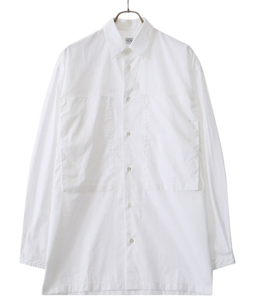 E.TAUTZ（イートウツ）の「E.TAUTZ / イートウツ：CORE LINEMAN SHIRT：XSHI01-2009[MUS]（シャツ/ブラウス・メンズ・ホワイト/ネイビー/ブルー系その他・S）」の5枚目の写真