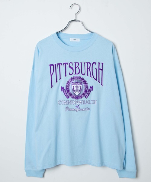 WEGO（ウィゴー）の「WEGO/ヘビーウエイト チームロゴロンT（Tシャツ/カットソー・メンズ・スミクロ/グレー系その他/ダークグリーン/サックスブルー・LARGE/MEDIUM）」の11枚目の写真