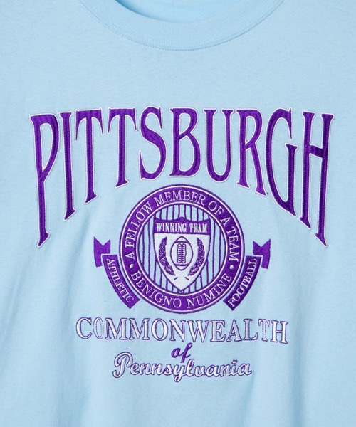 WEGO（ウィゴー）の「WEGO/ヘビーウエイト チームロゴロンT（Tシャツ/カットソー・メンズ・スミクロ/グレー系その他/ダークグリーン/サックスブルー・LARGE/MEDIUM）」の12枚目の写真