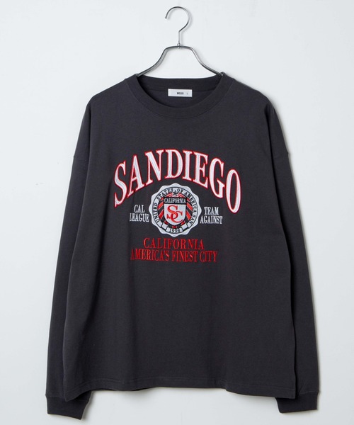 WEGO（ウィゴー）の「WEGO/ヘビーウエイト チームロゴロンT（Tシャツ/カットソー・メンズ・スミクロ/グレー系その他/ダークグリーン/サックスブルー・LARGE/MEDIUM）」の9枚目の写真