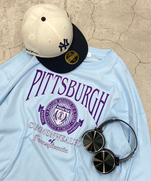 WEGO（ウィゴー）の「WEGO/ヘビーウエイト チームロゴロンT（Tシャツ/カットソー・メンズ・スミクロ/グレー系その他/ダークグリーン/サックスブルー・LARGE/MEDIUM）」の14枚目の写真