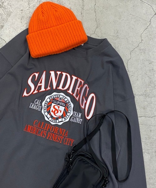 WEGO（ウィゴー）の「WEGO/ヘビーウエイト チームロゴロンT（Tシャツ/カットソー・メンズ・スミクロ/グレー系その他/ダークグリーン/サックスブルー・LARGE/MEDIUM）」の17枚目の写真