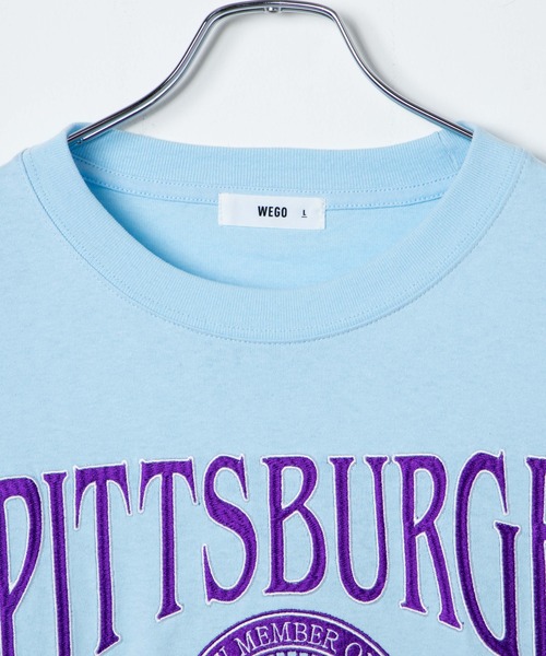 WEGO（ウィゴー）の「WEGO/ヘビーウエイト チームロゴロンT（Tシャツ/カットソー・メンズ・スミクロ/グレー系その他/ダークグリーン/サックスブルー・LARGE/MEDIUM）」の13枚目の写真