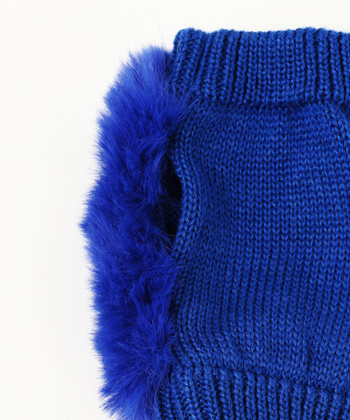 Ray BEAMS（レイビームス）の「Ray BEAMS / フェイクファー レッキス ハンド ウォーマー（手袋・レディース・ライトグレー/ブルー・ONE SIZE）」の8枚目の写真