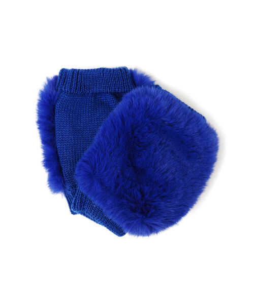 Ray BEAMS（レイビームス）の「Ray BEAMS / フェイクファー レッキス ハンド ウォーマー（手袋・レディース・ライトグレー/ブルー・ONE SIZE）」の11枚目の写真