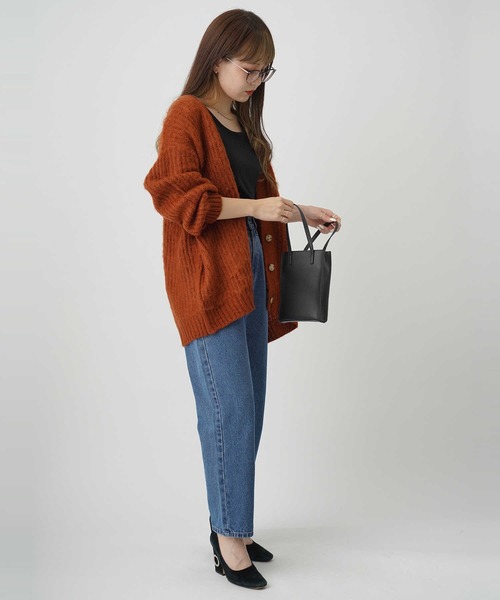 Right-on（ライトオン）の「【HONEYSUCKLE ROSE】モヘア風起毛カーデ（カーディガン/ボレロ・レディース・ブラウン/イエロー/グリーン・M/L）」の19枚目の写真