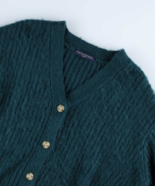 Right-on（ライトオン）の「【HONEYSUCKLE ROSE】モヘア風起毛カーデ（カーディガン/ボレロ・レディース・ブラウン/イエロー/グリーン・M/L）」の12枚目の写真