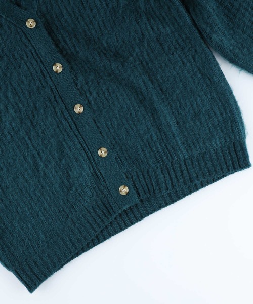 Right-on（ライトオン）の「【HONEYSUCKLE ROSE】モヘア風起毛カーデ（カーディガン/ボレロ・レディース・ブラウン/イエロー/グリーン・M/L）」の15枚目の写真