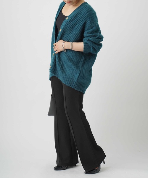 Right-on（ライトオン）の「【HONEYSUCKLE ROSE】モヘア風起毛カーデ（カーディガン/ボレロ・レディース・ブラウン/イエロー/グリーン・M/L）」の8枚目の写真