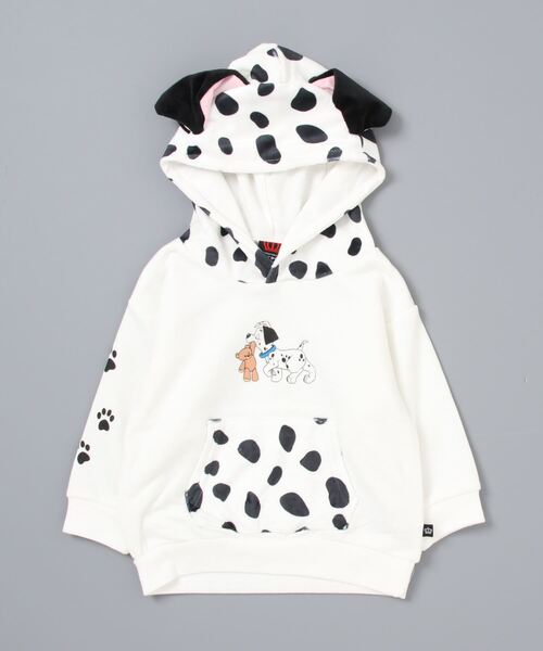 Disney（ディズニー）の「親子お揃い ディズニーパーカー ダルメシアン柄切替 7072K（パーカー・キッズ・ホワイト/ブラック・80ｃｍ/90cm/100cm/110cm/120cm/130cm/140cm）」の4枚目の写真