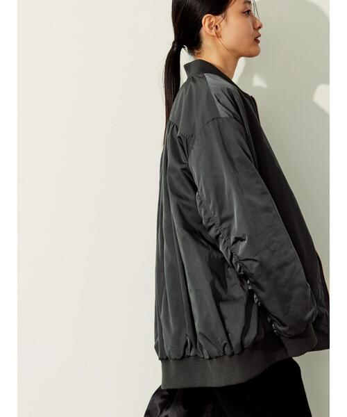 AMERICAN HOLIC（アメリカンホリック）の「バックギャザーロングリブブルゾン（ブルゾン・レディース・チャコールグレー/ブラウン・M/L）」の12枚目の写真