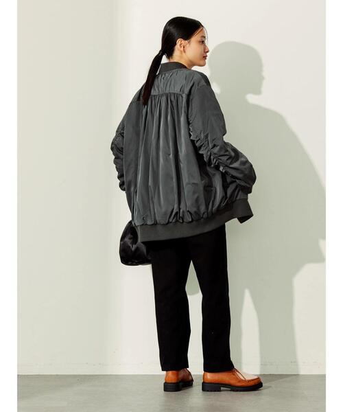 AMERICAN HOLIC（アメリカンホリック）の「バックギャザーロングリブブルゾン（ブルゾン・レディース・チャコールグレー/ブラウン・M/L）」の16枚目の写真