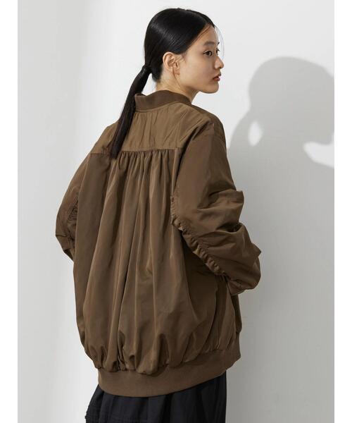 AMERICAN HOLIC（アメリカンホリック）の「バックギャザーロングリブブルゾン（ブルゾン・レディース・チャコールグレー/ブラウン・M/L）」の18枚目の写真