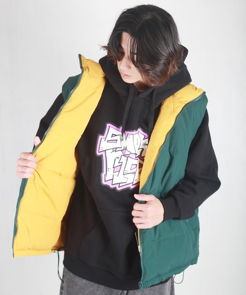 WESTSEA(ウエストシー)の「リバーシブル中綿ベスト(ベスト・メンズ・ブラック/ネイビー/グリーン・M/L/XL)」の4枚目の写真