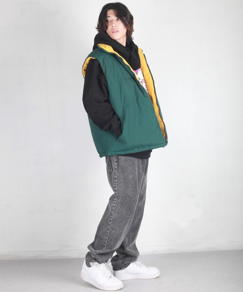 WESTSEA(ウエストシー)の「リバーシブル中綿ベスト(ベスト・メンズ・ブラック/ネイビー/グリーン・M/L/XL)」の6枚目の写真