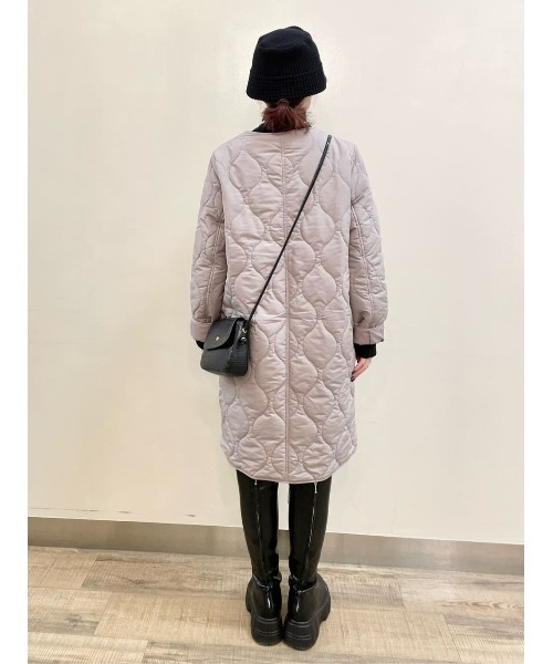 HONEYSUCKLE ROSE（ハニーサックルローズ）の「【HONEYSUCKLE ROSE】2WAYキルトコート（ダウンジャケット/コート・レディース・オフホワイト/ブラック・M/L）」の15枚目の写真