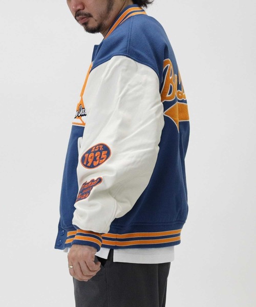 BEN DAVIS（ベンデイビス）の「【BEN DAVIS】フェイクメルトンスタジャン（スタジャン・メンズ・グリーン/ブルー/ブラック/ワイン・M/S/L/XL）」の7枚目の写真