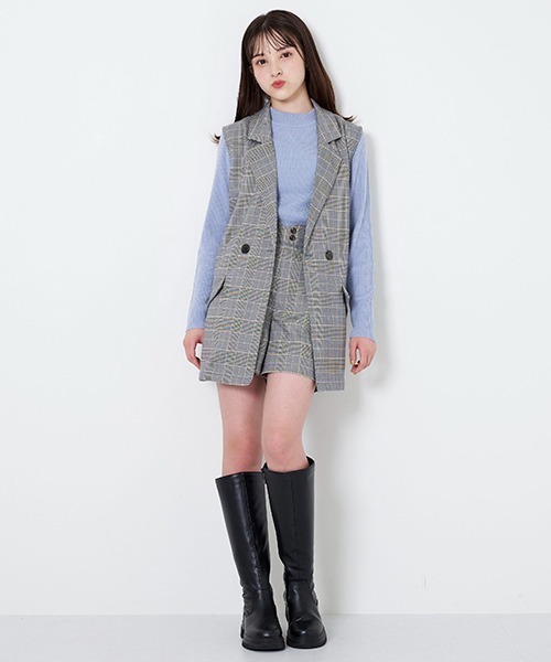 LOVETOXIC(ラブトキシック)の「リブニットプルオーバー(ニット/セーター・キッズ・ブラック/サックスブルー/オレンジ/アイボリー・SS/S/M/L)」の15枚目の写真