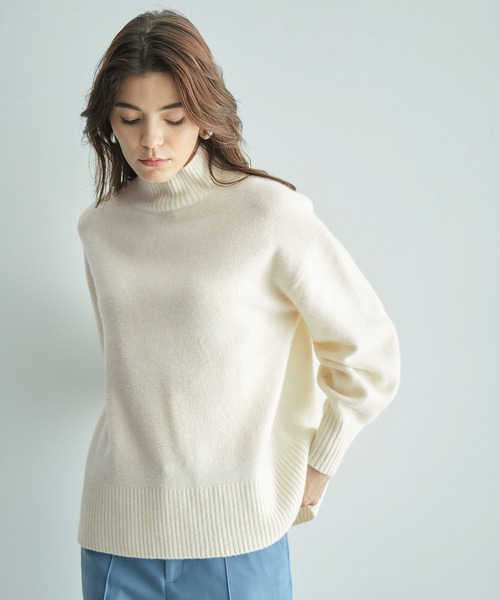 カシミヤブレンドワイドスリーブ