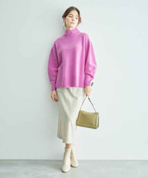 カシミヤブレンドワイドスリーブ