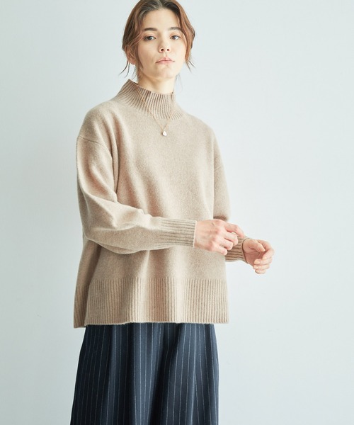 カシミヤブレンドワイドスリーブ