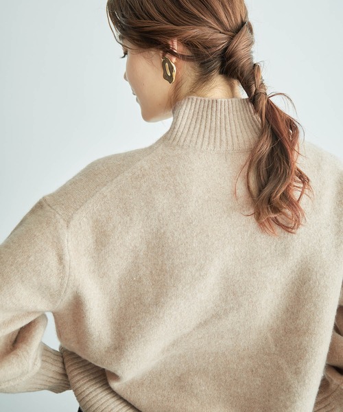 カシミヤブレンドワイドスリーブ