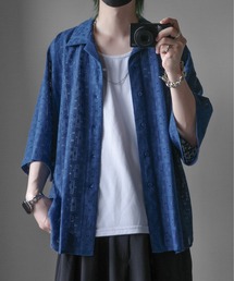 KUUUPY | Lace Sheer Open Collar Shirt - レースシアー開襟シャツ(シャツ/ブラウス)