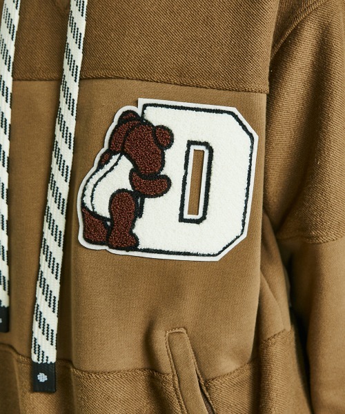 DOUBLE STANDARD CLOTHING（ダブルスタンダードクロージング）の「パッチワークスウェットパーカー（パーカー・レディース・モカ/パープル・FREE）」の12枚目の写真