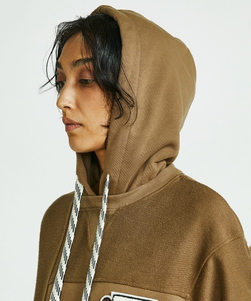 DOUBLE STANDARD CLOTHING（ダブルスタンダードクロージング）の「パッチワークスウェットパーカー（パーカー・レディース・モカ/パープル・FREE）」の19枚目の写真