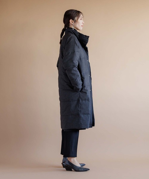 RAW FUDGE（ローファッジ）の「ツイード×ビンテージタフタリバーシブルダウン（ダウンジャケット/コート・レディース・ブラック/ネイビー・M）」の3枚目の写真