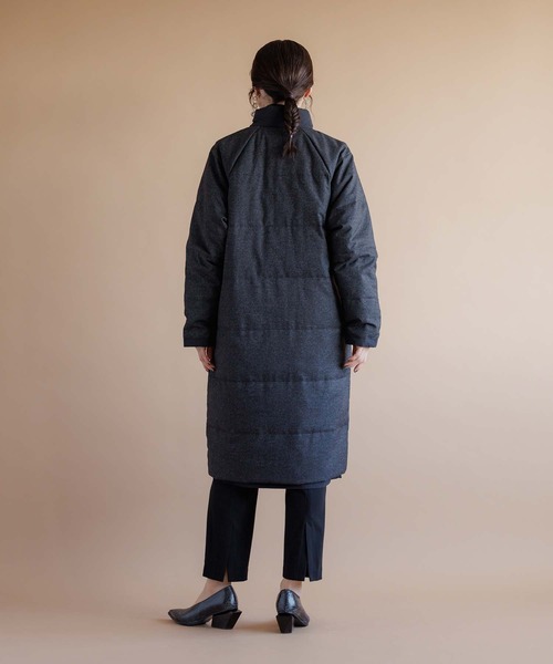 RAW FUDGE（ローファッジ）の「ツイード×ビンテージタフタリバーシブルダウン（ダウンジャケット/コート・レディース・ブラック/ネイビー・M）」の4枚目の写真