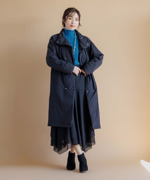 RAW FUDGE（ローファッジ）の「ツイード×ビンテージタフタリバーシブルダウン（ダウンジャケット/コート・レディース・ブラック/ネイビー・M）」の5枚目の写真